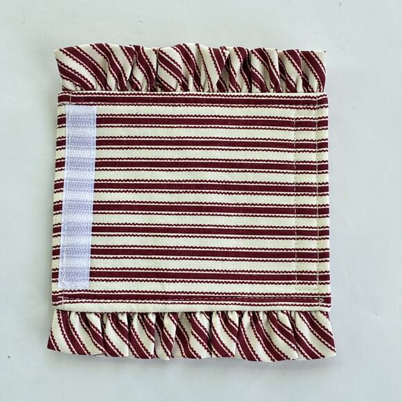 Longaberger Cotton Handle Gripper Sweetheart 2190390 New Red Ticking Stripe - Picture 2 of 6